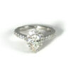 Pear Shaped Diamond With Halo And White Gold Setting