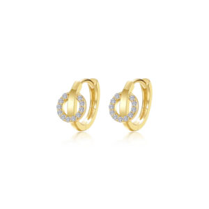 Lafonn-Interlocking-Simulated-Diamond-Huggie-Hoop-Earrings-Gold